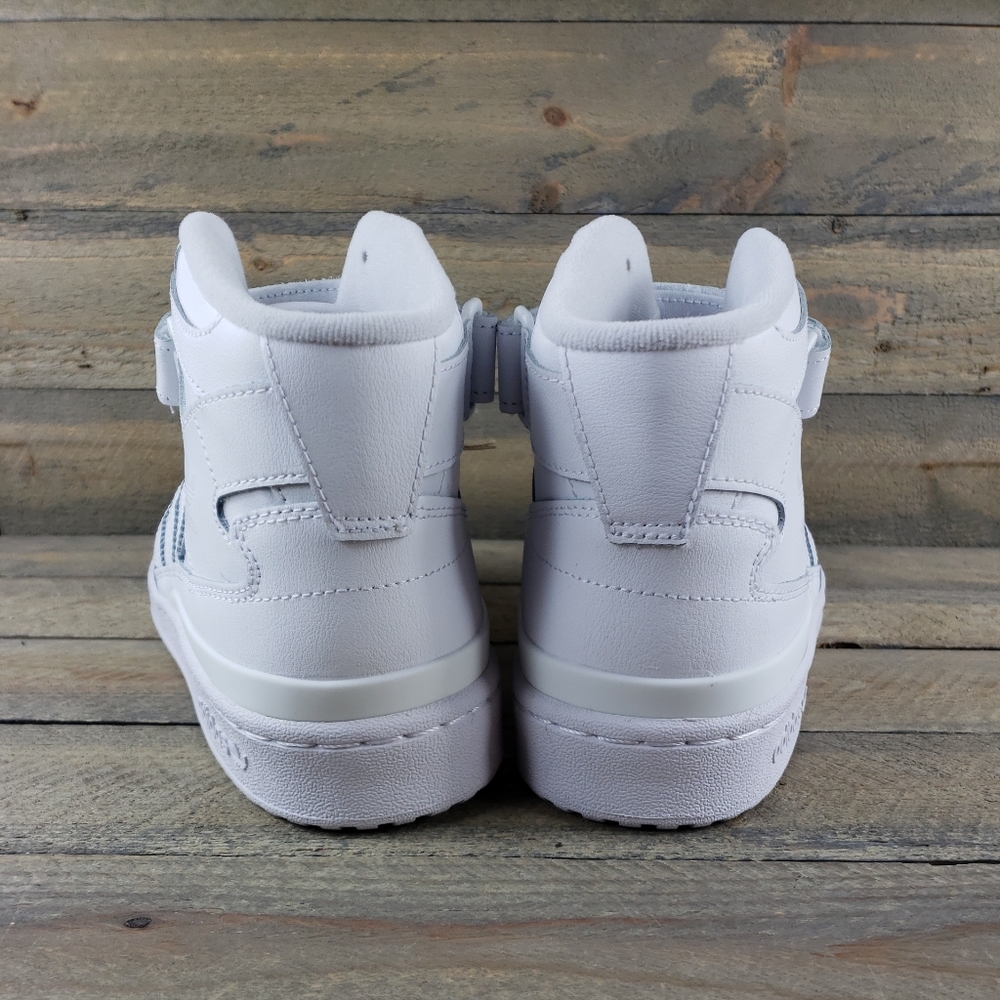 adidas Men's Forum Mid Leather upper Shoes Sneakers White - Picture 3 of 11